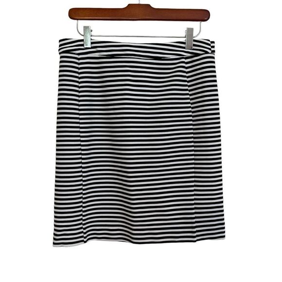 41 Hawthorne Black Striped Pencil Skirt Size Medium‎ - Picture 4 of 14